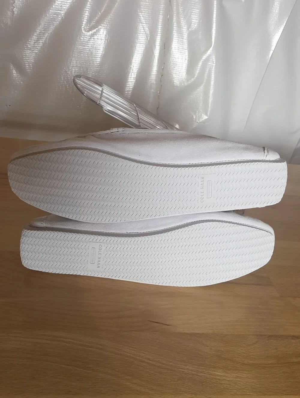 Cole Haan Tully Driver Grand Series Loafers 9.5B Cream White Suede Preppy NWOB